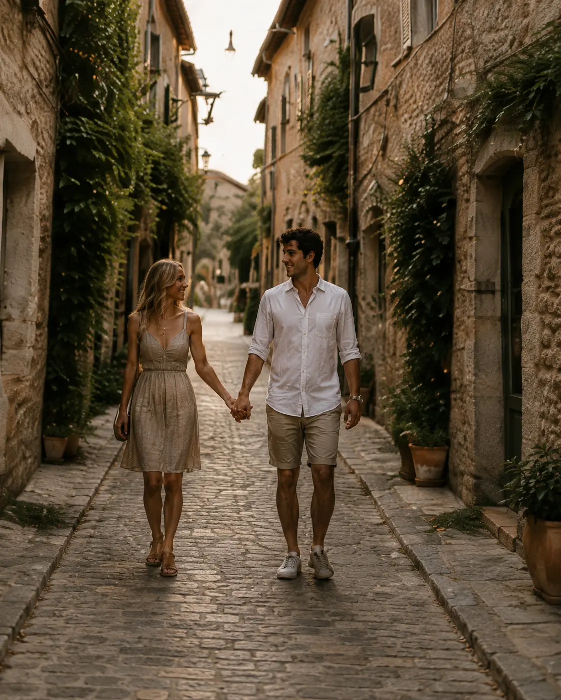 Olivia and Ethan walking together